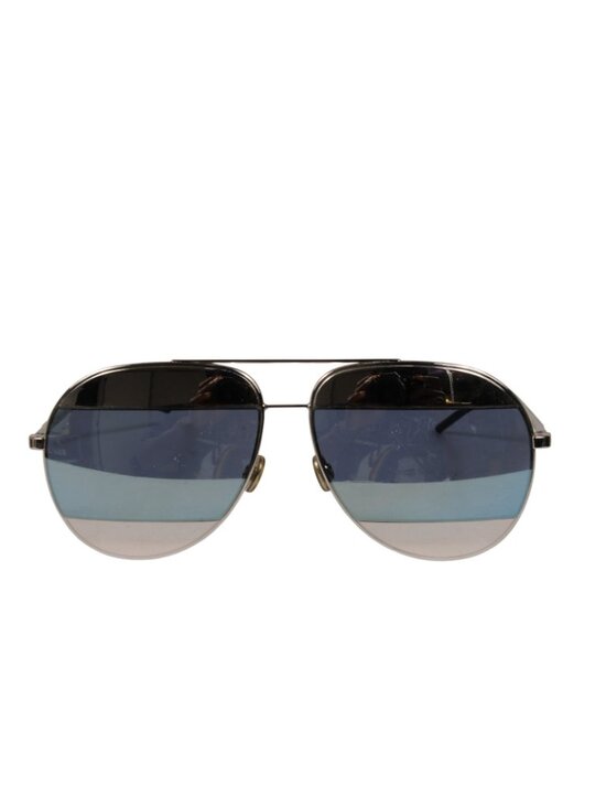 Dior Womens Split 1 Aviator Sunglasses 0103J Silver Blue Grey Silver Glasses